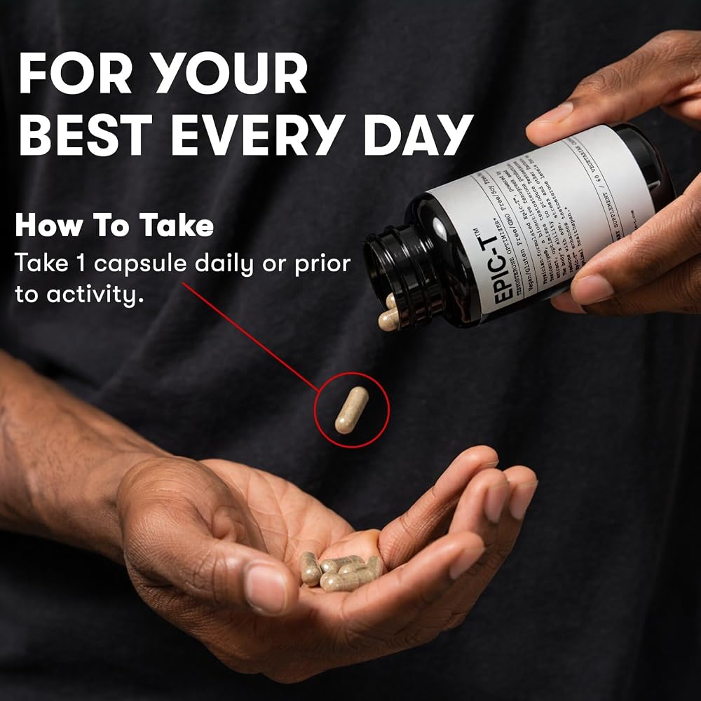 EPIC-T Testosterone Support for Men with Testosurge - 60 Capsules - image 6