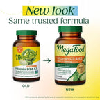 MegaFood Vitamin D3 5000 IU (125 mcg) - Vegetarian Supplements