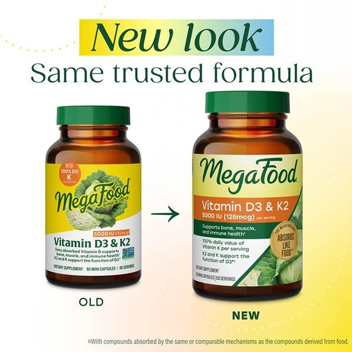 MegaFood Vitamin D3 5000 IU (125 mcg) - Vegetarian Supplements