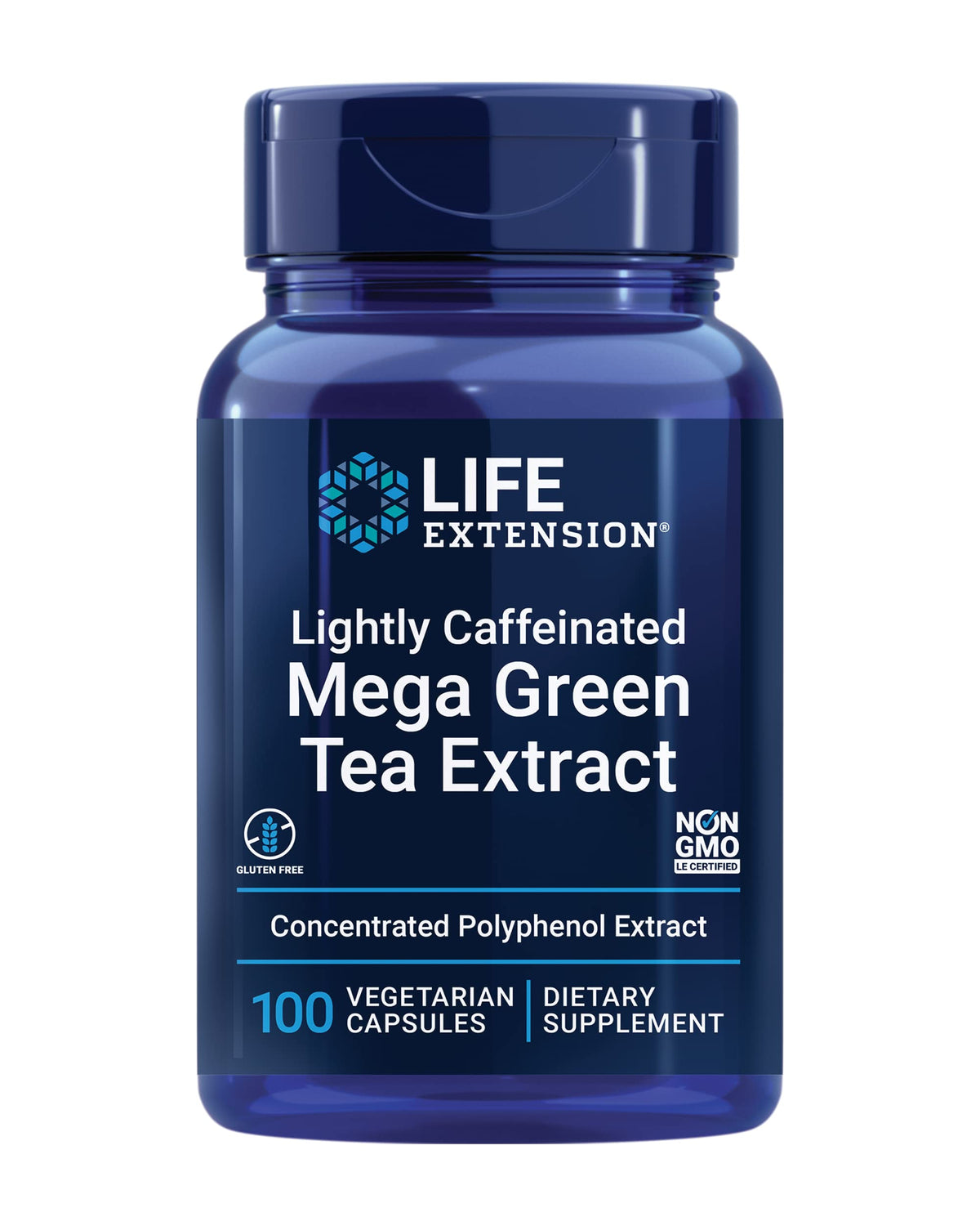 Life Extension Mega Green Tea Extract Lightly Caffeinated - 100 Capsules