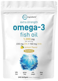 Micro Ingredients Omega 3 Fish Oil 1,200mg - 240 Softgels