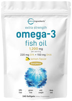Micro Ingredients Omega 3 Fish Oil 1,200mg - 240 Softgels