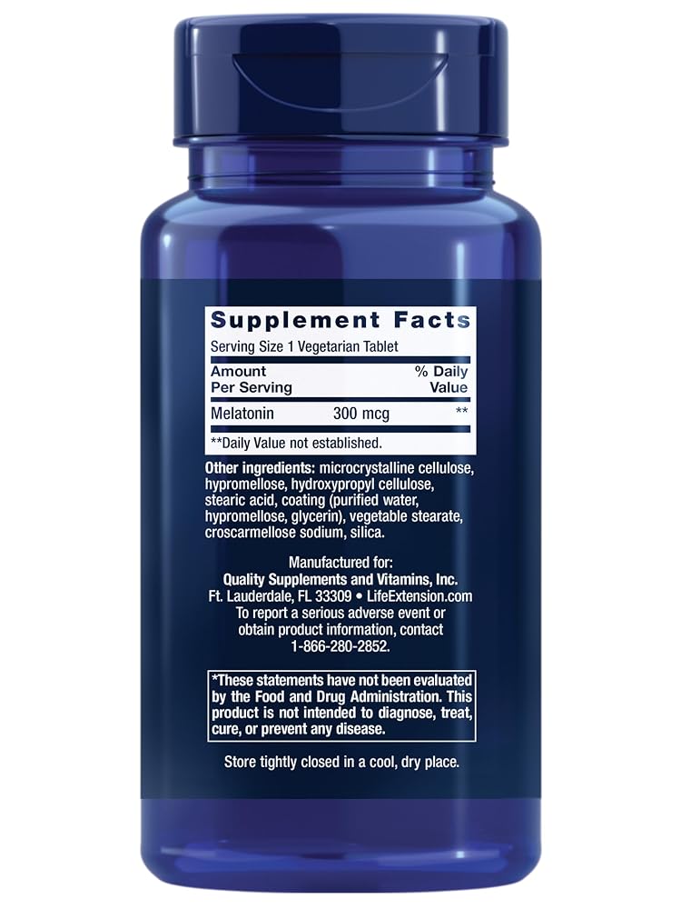 Life Extension Melatonin 300mcg & 1.5mg Sleep Support - 160 Count - image 3