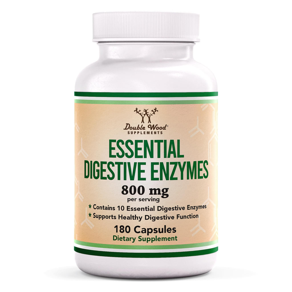 Double Wood Supplements Digestive Enzymes 800mg - 180 Capsules