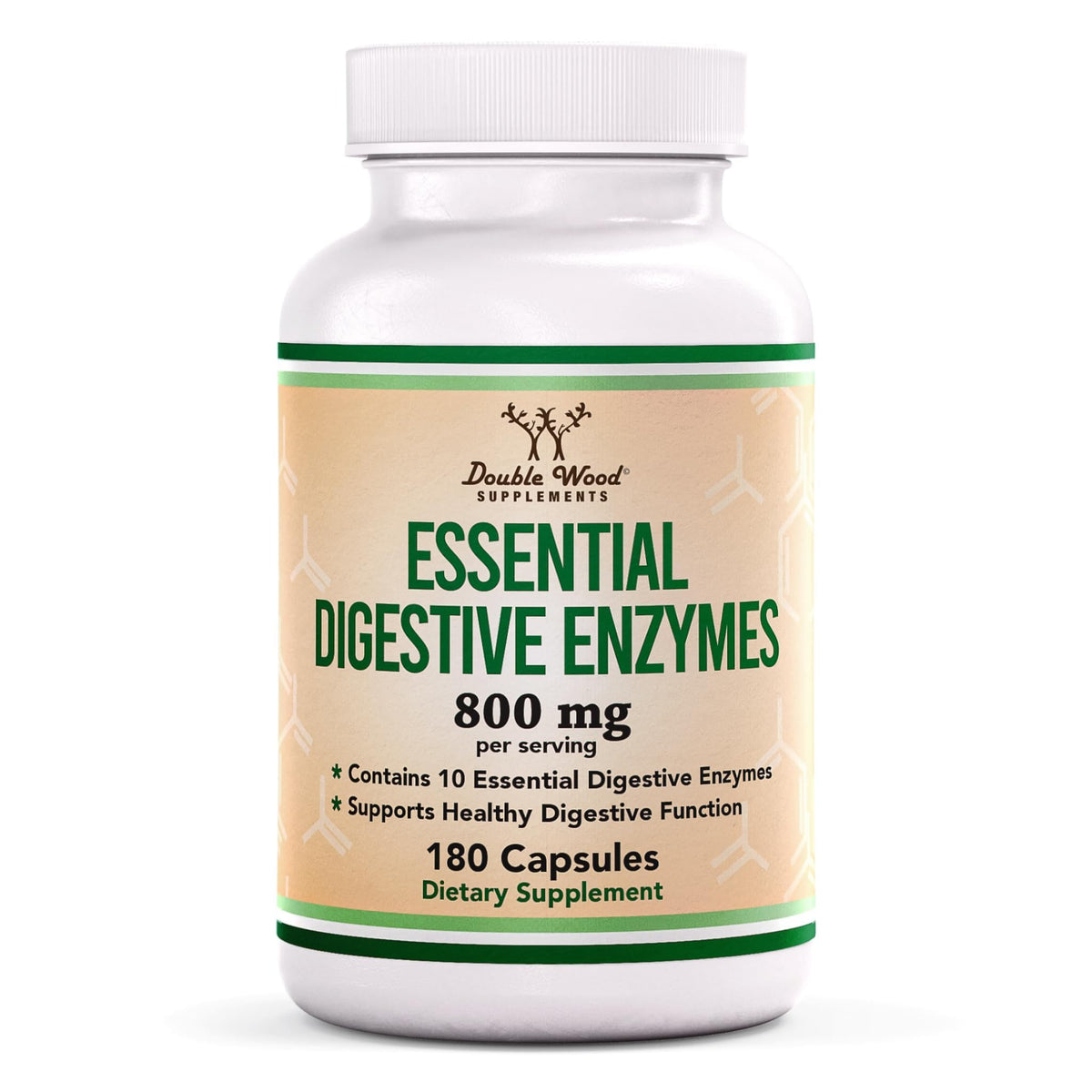 Double Wood Supplements Digestive Enzymes 800mg - 180 Capsules