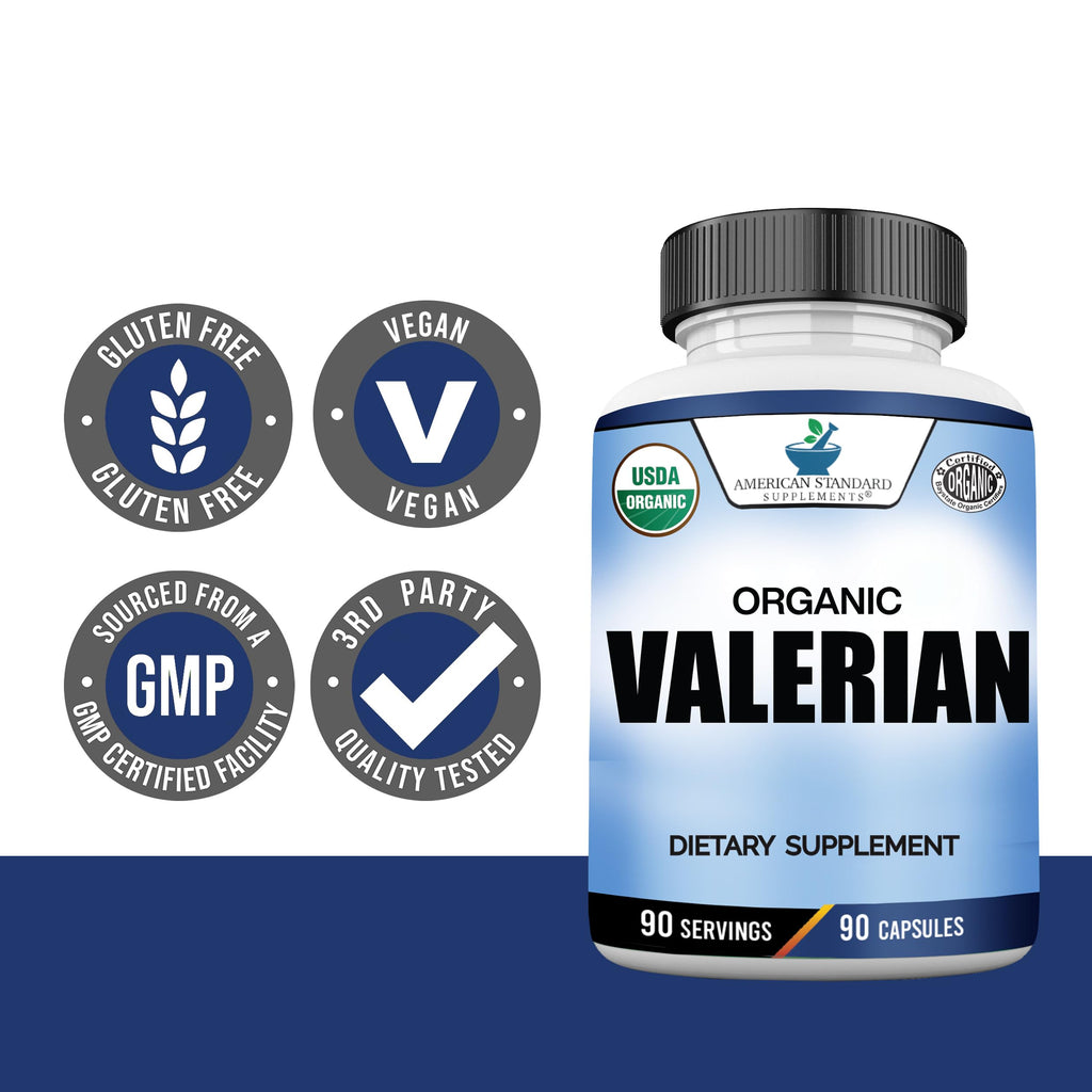 American Standard Supplements Organic Valerian - 90 Capsules - image 6