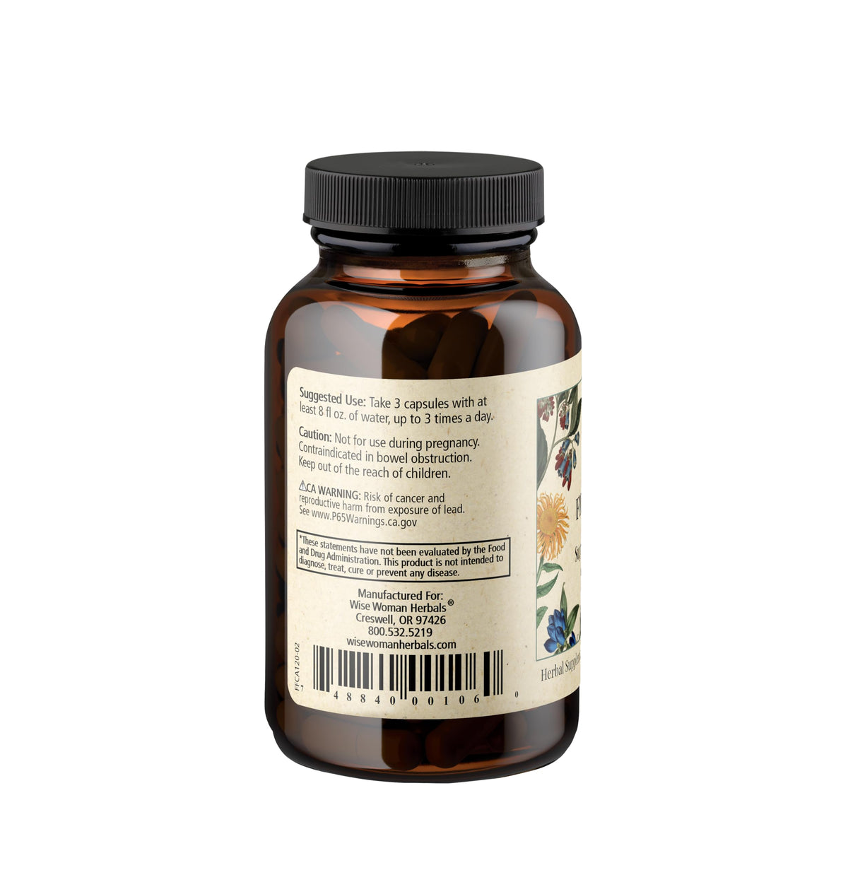 Wise Woman Herbals Fiber Flow Herbal Fiber Supplement - 120 Capsules - image 3