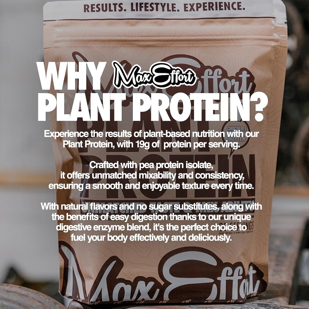 MAX EFFORT Plant Protein Powder Chocolate Peanut Butter - 20 Servings - image 4