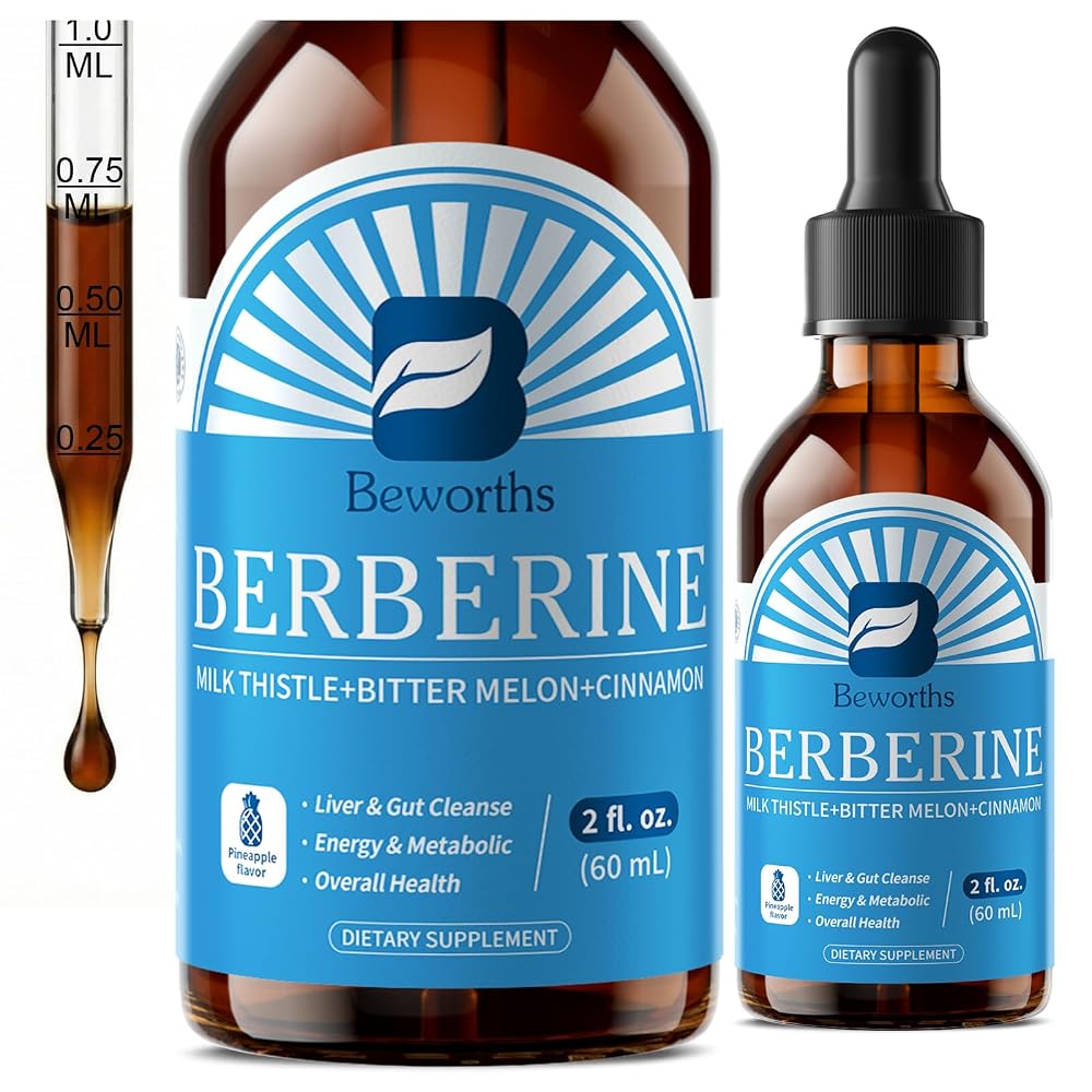 B BEWORTHS Premium Berberine Supplement - Berberine Liquid Drops