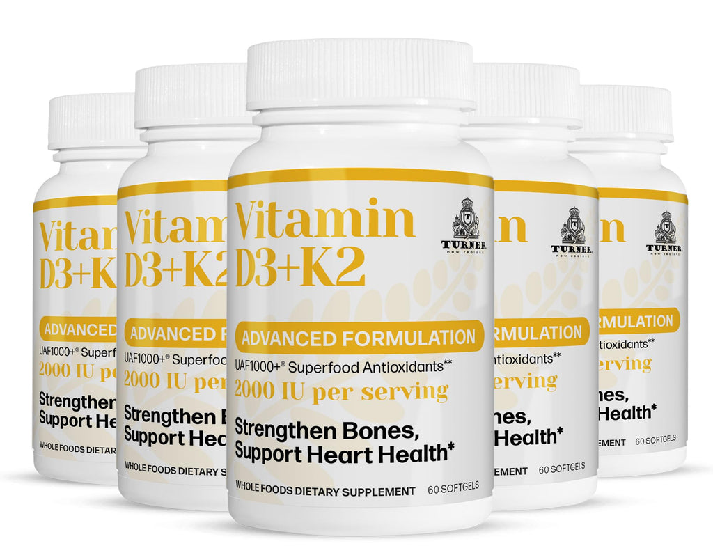 TURNER Vitamin D3 and K2 2000 IU Softgels - 300 Count