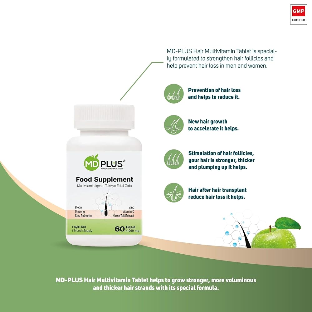 HairMD MD-Plus Hair Multivitamin - 60 Tablets - image 2