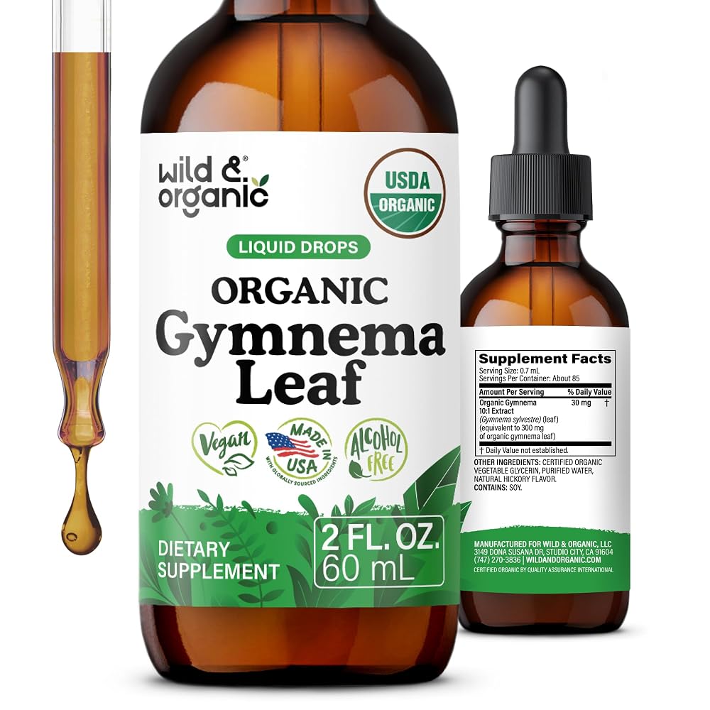 Wild & Organic Gymnema Sylvestre Liquid Extract - Organic Gymnema