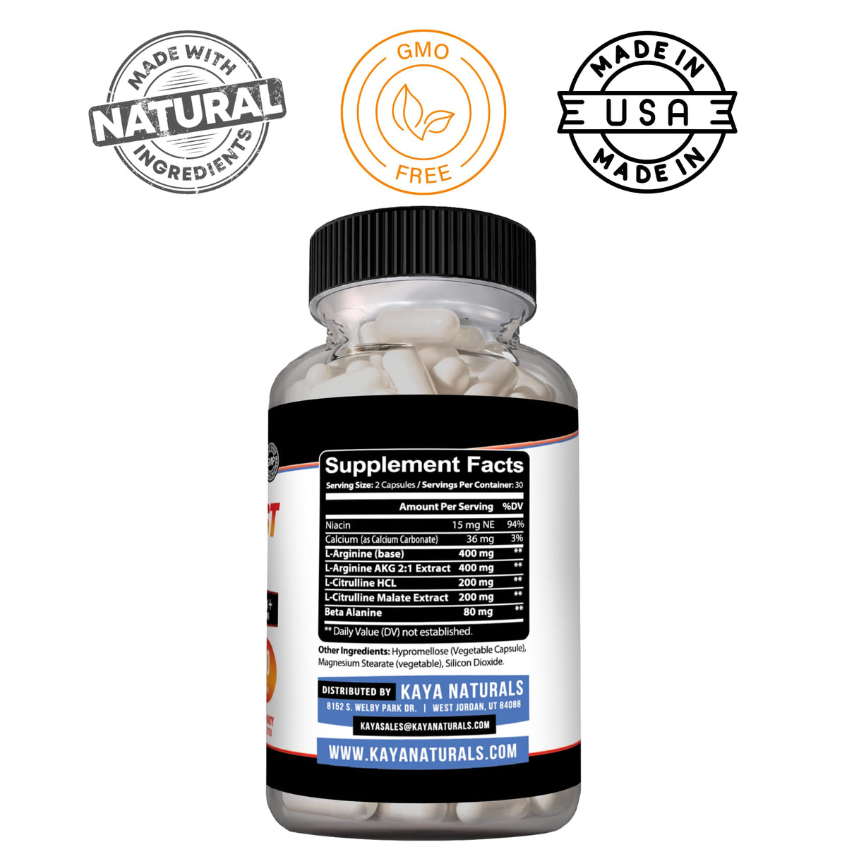 Kaya Naturals - Nitric Blast Potent All-Natural Herbal Supplement