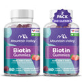 Mountain Valley Biotin Gummies 10,000 mcg Hair, Skin & Nails - 160 Gummies