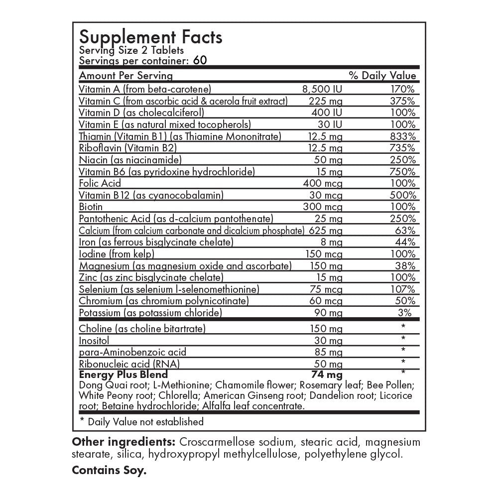 Futurebiotics Energy Plus Multi Vitamin - 120 Tablets - image 2