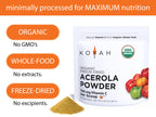 KOYAH Organic Acerola Powder Freeze-Dried Vitamin C - 60 Servings - image 4