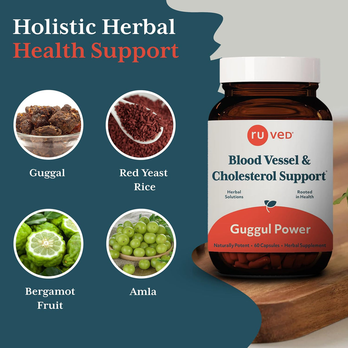R-U VED Guggul Power Metabolic Support - 60 Vegetarian Capsules - image 4