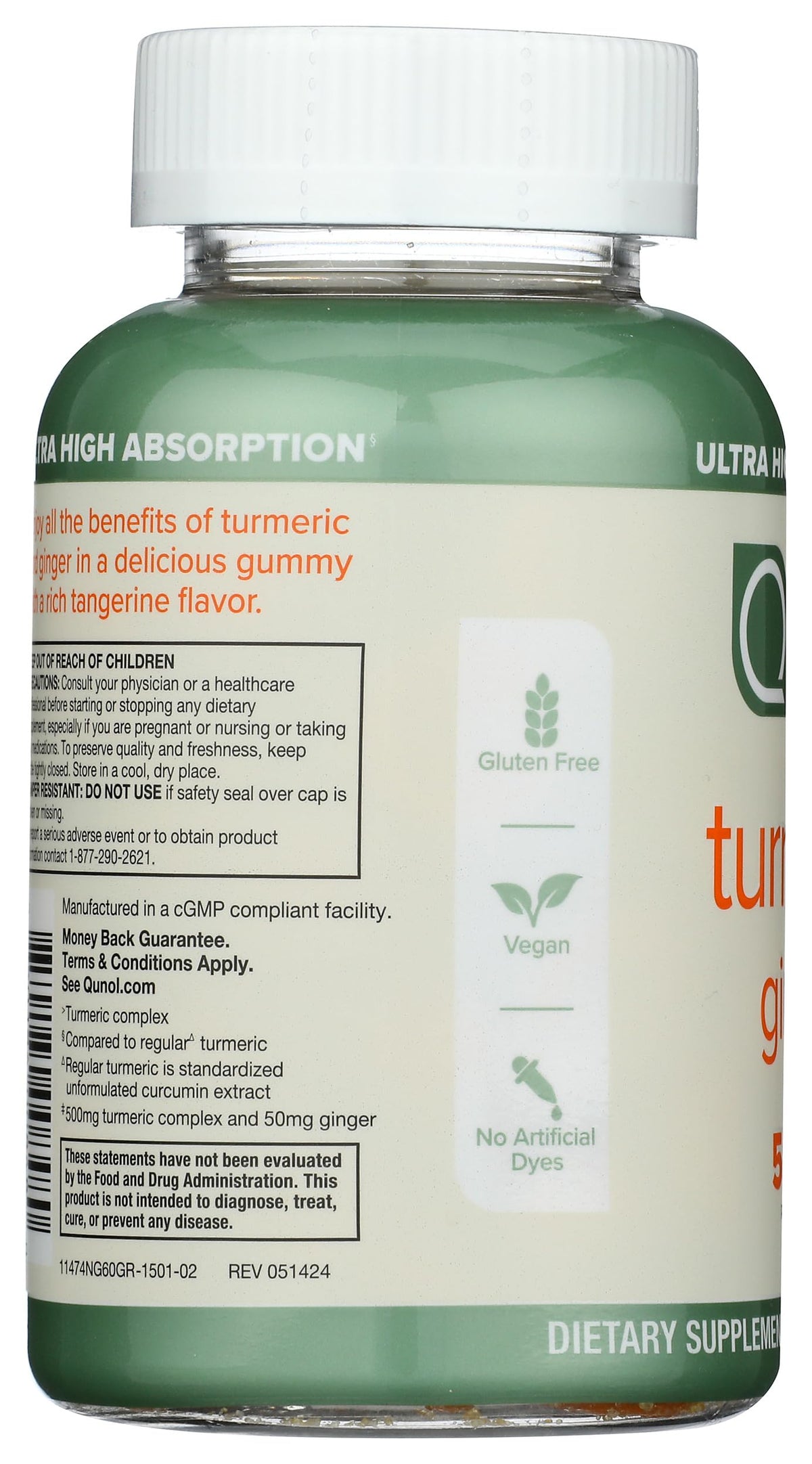 Qunol Turmeric & Ginger Gummies - 60 Count - image 4