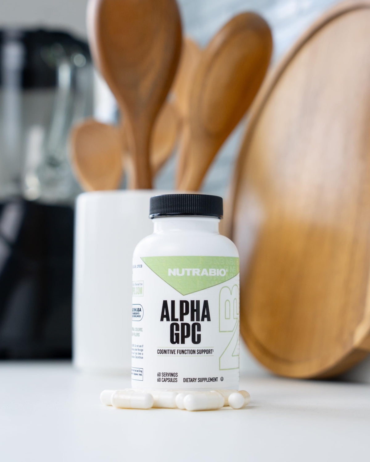 NutraBio Alpha GPC Brain Support 300mg - 60 Vegetable Capsules - image 6