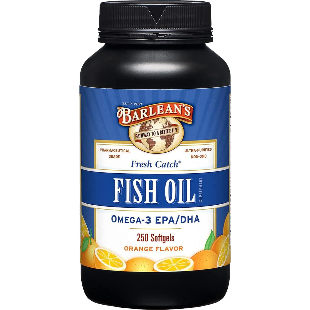 Barlean's Omega 3 Fish Oil 600mg - 250 Softgels