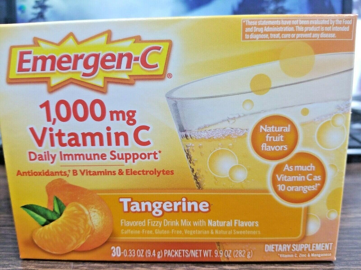 Alacer Emergen-C Vitamin C Tangerine Drink Mix - 30 Packets