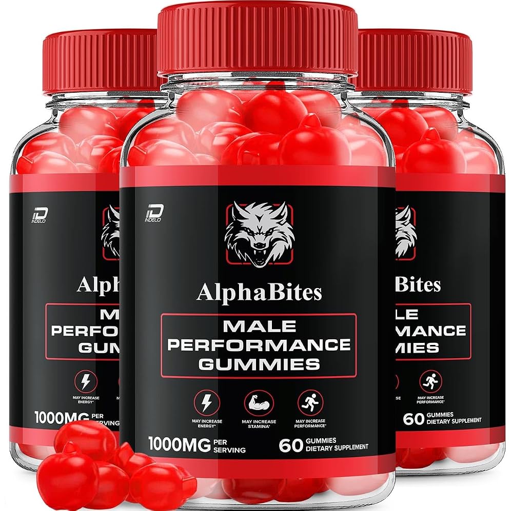 Indelo Alpha Bites for Men Gummies Muscle Growth - 180 Gummies