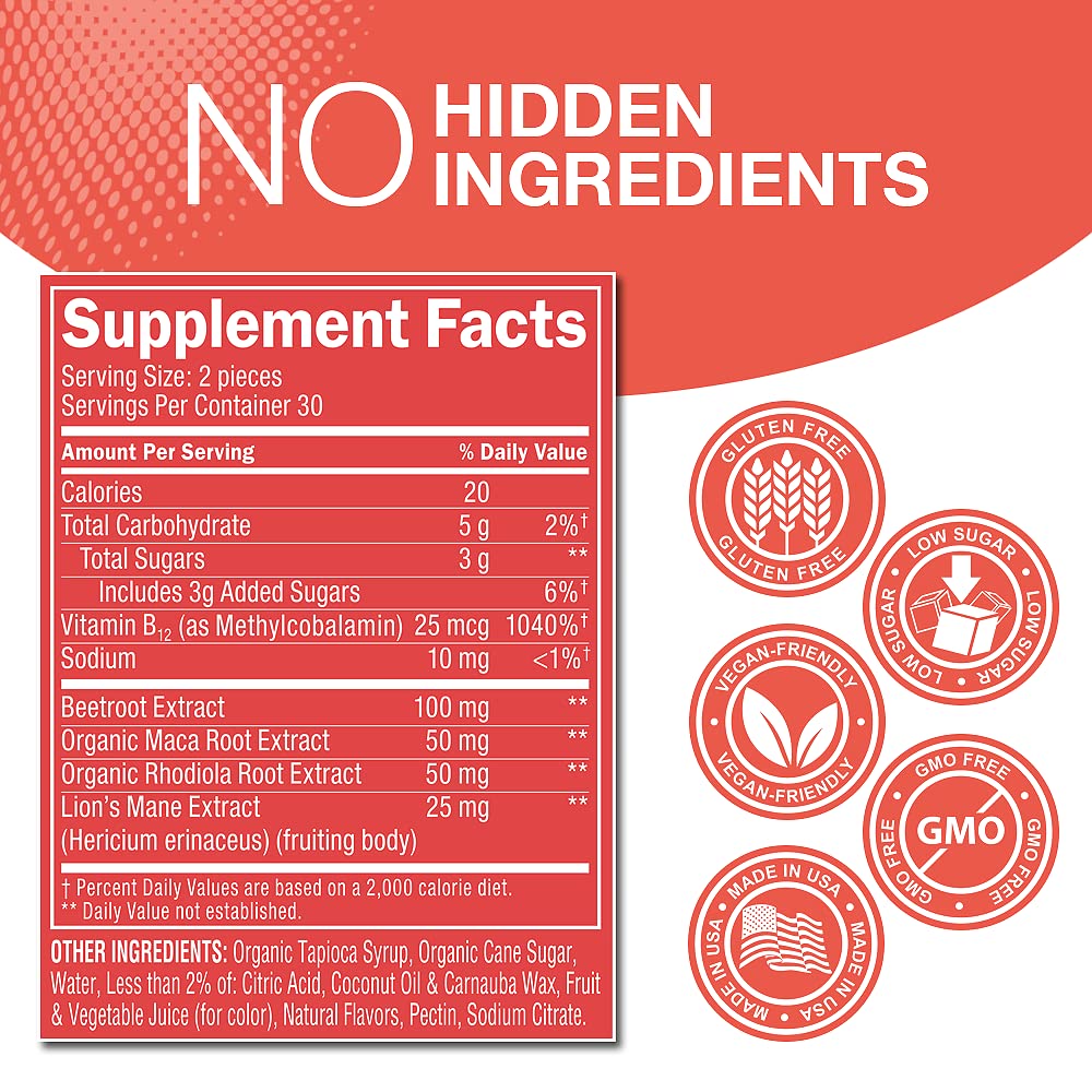 Hilo Nutrition Pre Workout Energize Gummies - 60 Count - image 3