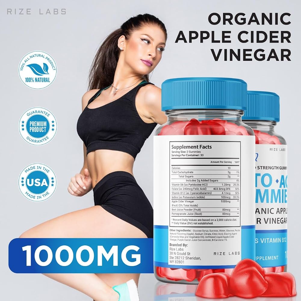 rize labs Ultra Max Keto ACV Gummies for Weight Loss - 60 Gummies - image 5