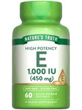 Nature's Truth Vitamin E 1000 IU Softgels - 60 Count