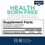 FREEDA Magnesium Citrate 400mg Tablets for Muscle Support - 100 Count - image 3