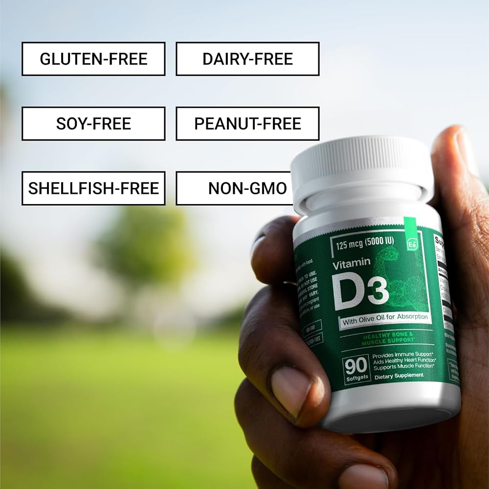 Essential Elements Vitamin D3 5000 IU Softgels - 90 Count - image 5