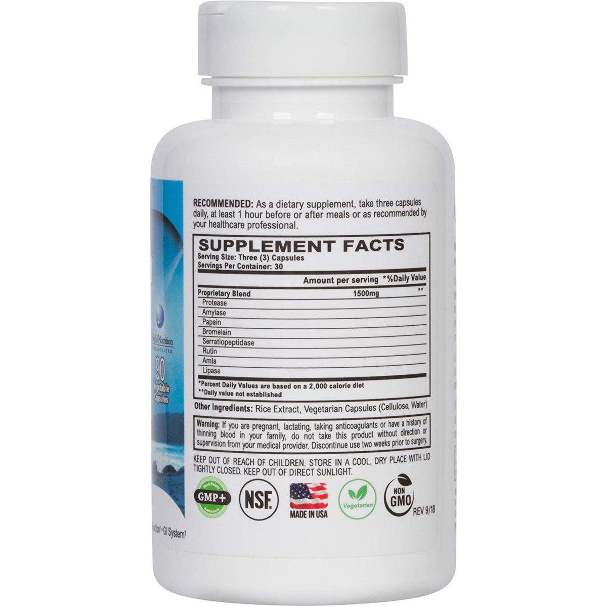 VITÄLZYM Digestive Enzymes Multi-Enzyme Support - 90 Capsules - image 2