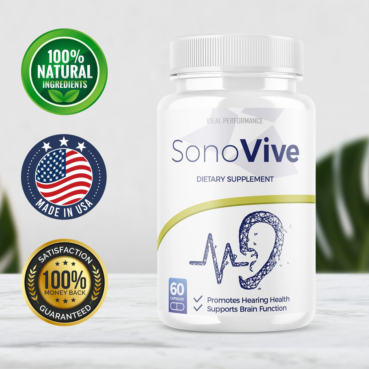 IDEAL PERFORMANCE Sonovive Capsules for Ear Comfort - 60 Capsules - image 2
