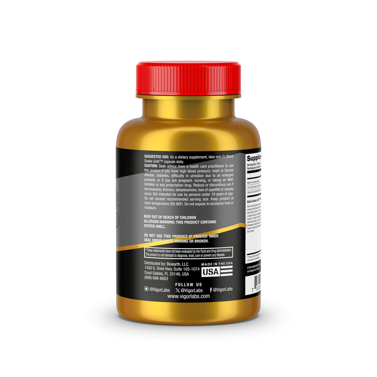 Vigor Labs Black Snake Gold Male Enhancement - 30 Capsules - image 5