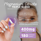 Zeal Naturals Triple Magnesium Complex 400mg - 180 Capsules - image 2