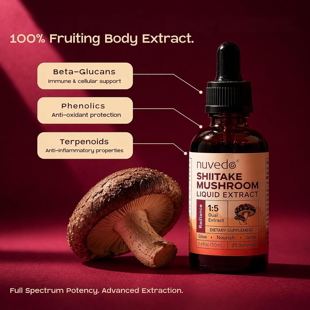Nuvedo Shiitake Mushroom Liquid Extract - 1.69 fl oz - image 3