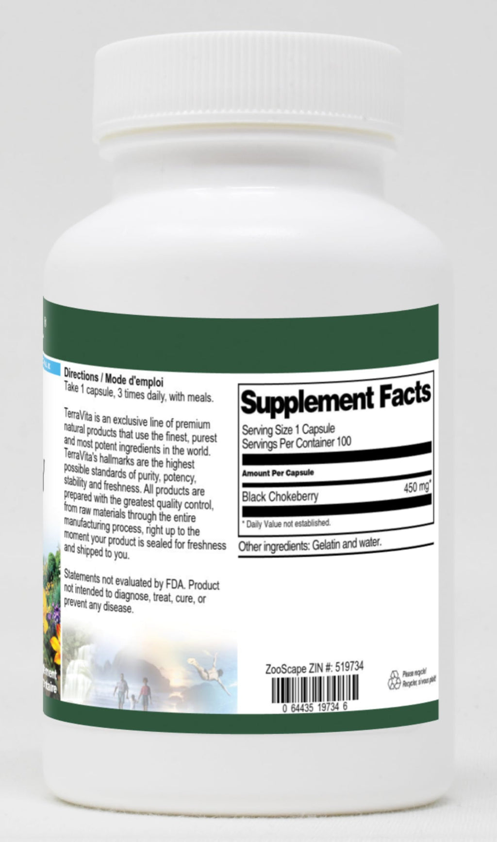 Terravita Black Chokeberry - 450 mg (100 Capsules, ZIN: 519734)
