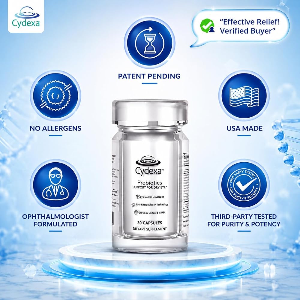 Cydexa Probiotic Eye Health Supplement with Vitamin D3 - 30 Capsules - image 3