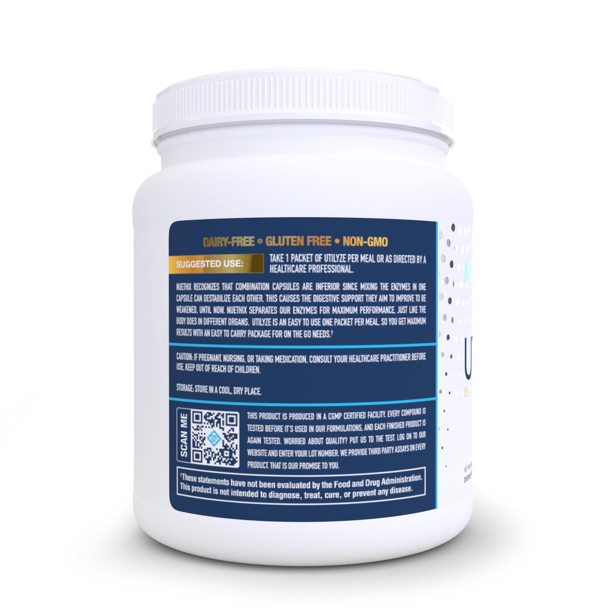 NuEthix Formulations Utilyze Digestive Enzymes - 60 Travel Packets - image 2