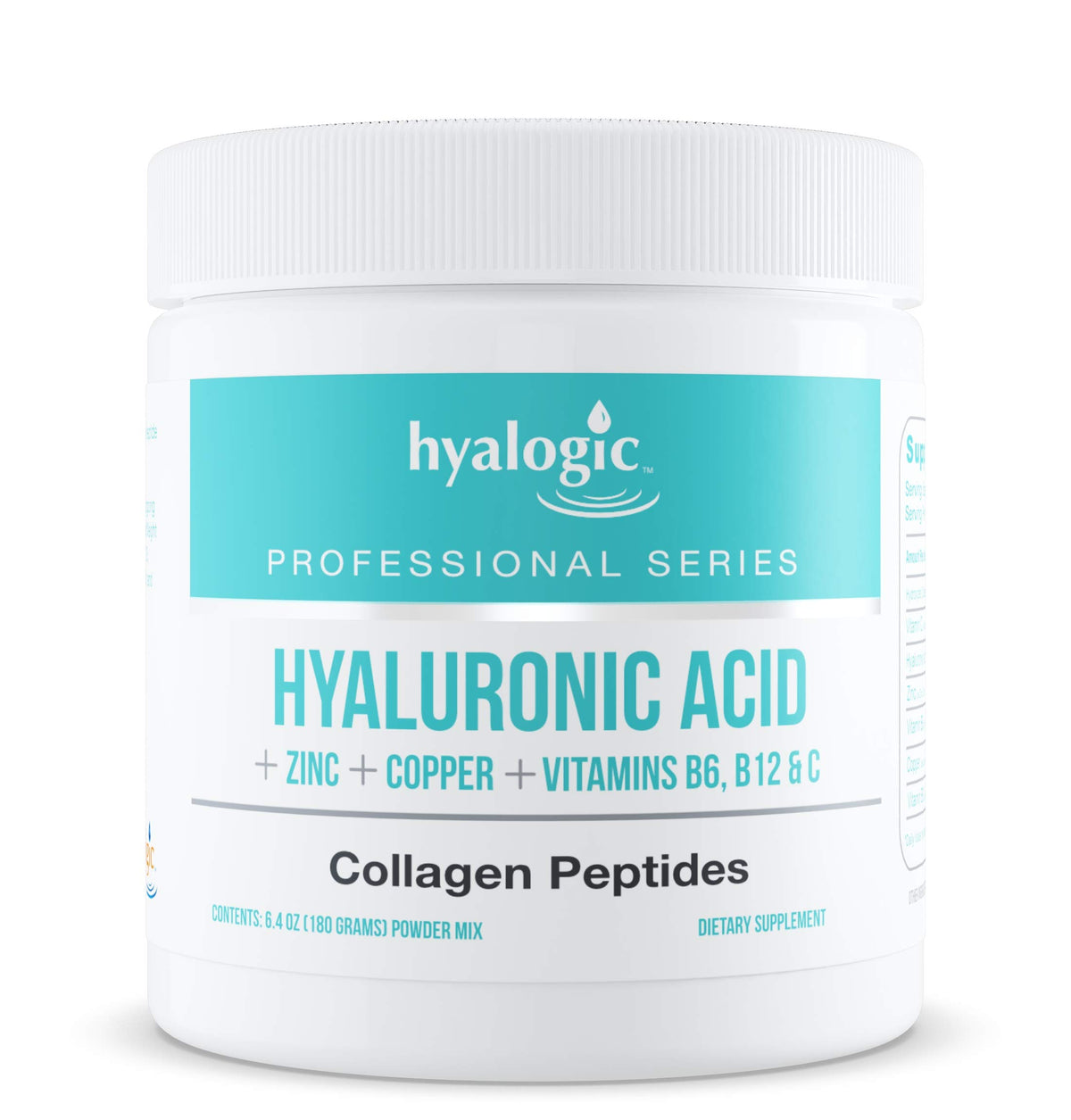 Hyalogic HA Collagen Powder for Skin & Joints - 6.4 oz