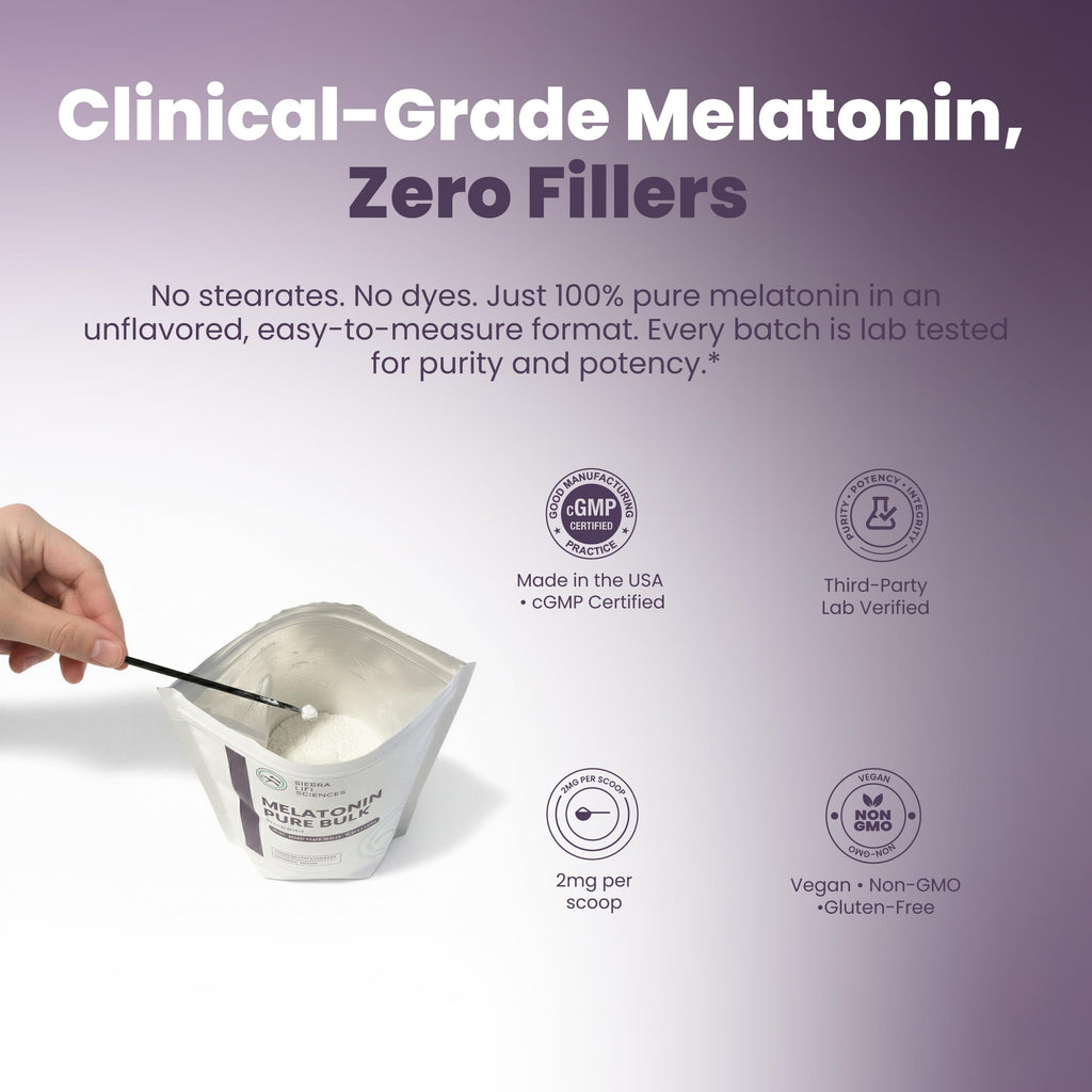 SIERRA LIFE SCIENCES Melatonin Powder Bulk Sleep Aid (20g
