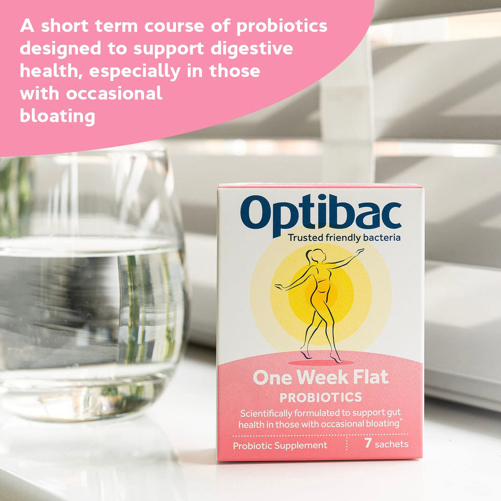 Optibac Probiotics One Week Flat Vegan Probiotic - 7 Sachets - image 2