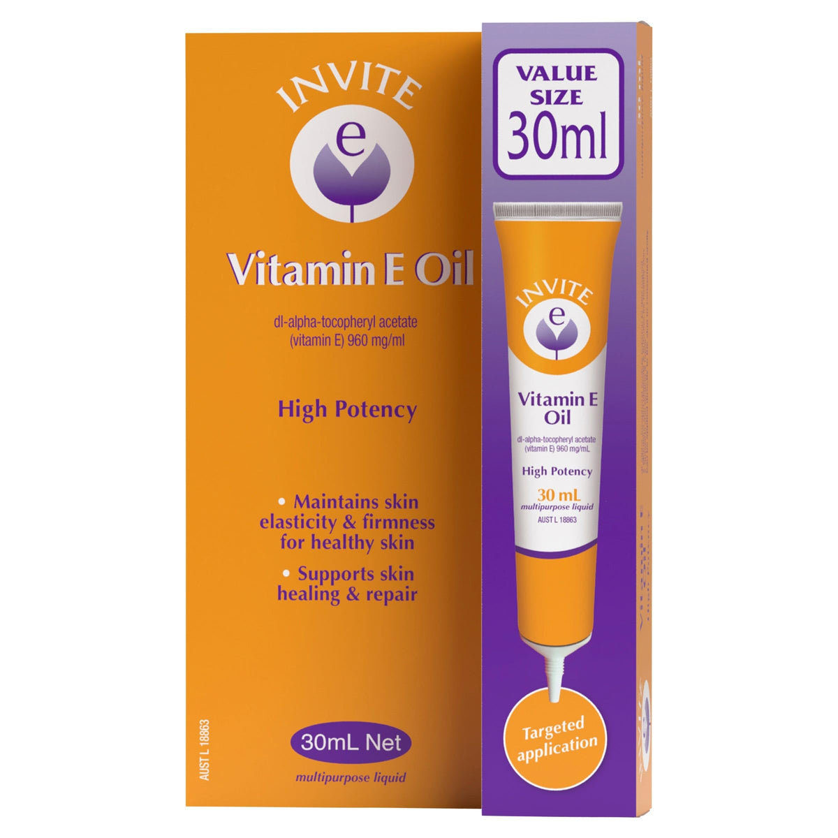 Invite E Vitamin E Pure Oil - 30ml