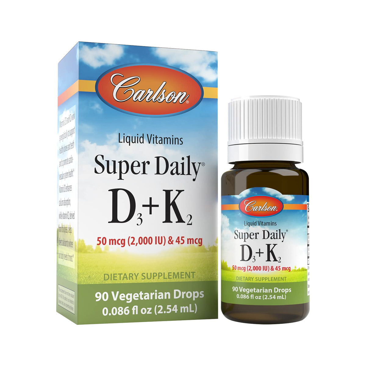 Carlson Super Daily D3 + K2 Vitamin Liquid - 0.09 Fl Oz