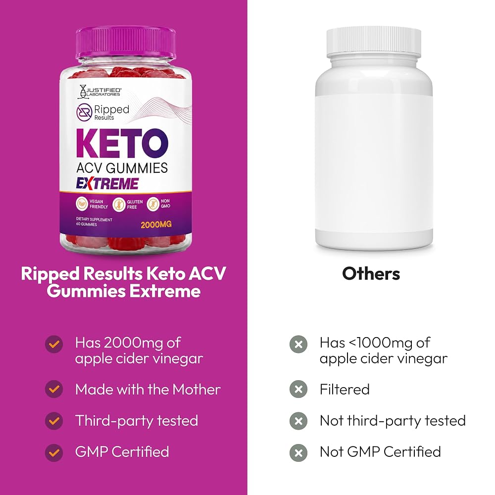 Justified Laboratories Ripped Keto Gummies Extreme 2000MG