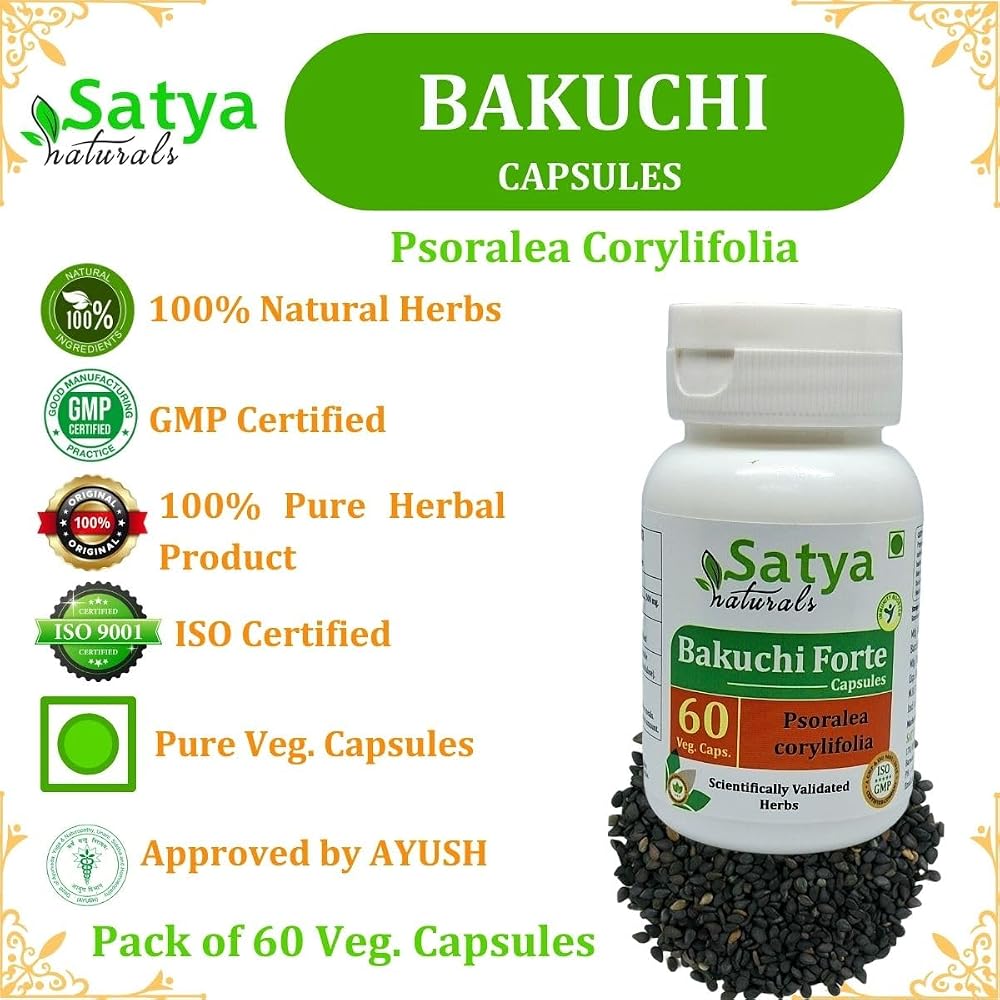 Satya Naturals Bakuchi Forte 500 mg - 60 Vegetarian Capsules - image 5