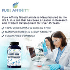Pure Affinity LLC B3 Nicotinamide 500 mg Effective Flush-Free Niacin.
