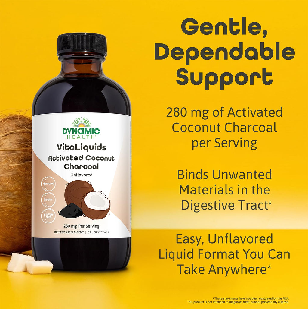 LIFETIME DYNAMIC HEALTH Activated Coconut Charcoal Liquid - 8 Fl Oz - image 3