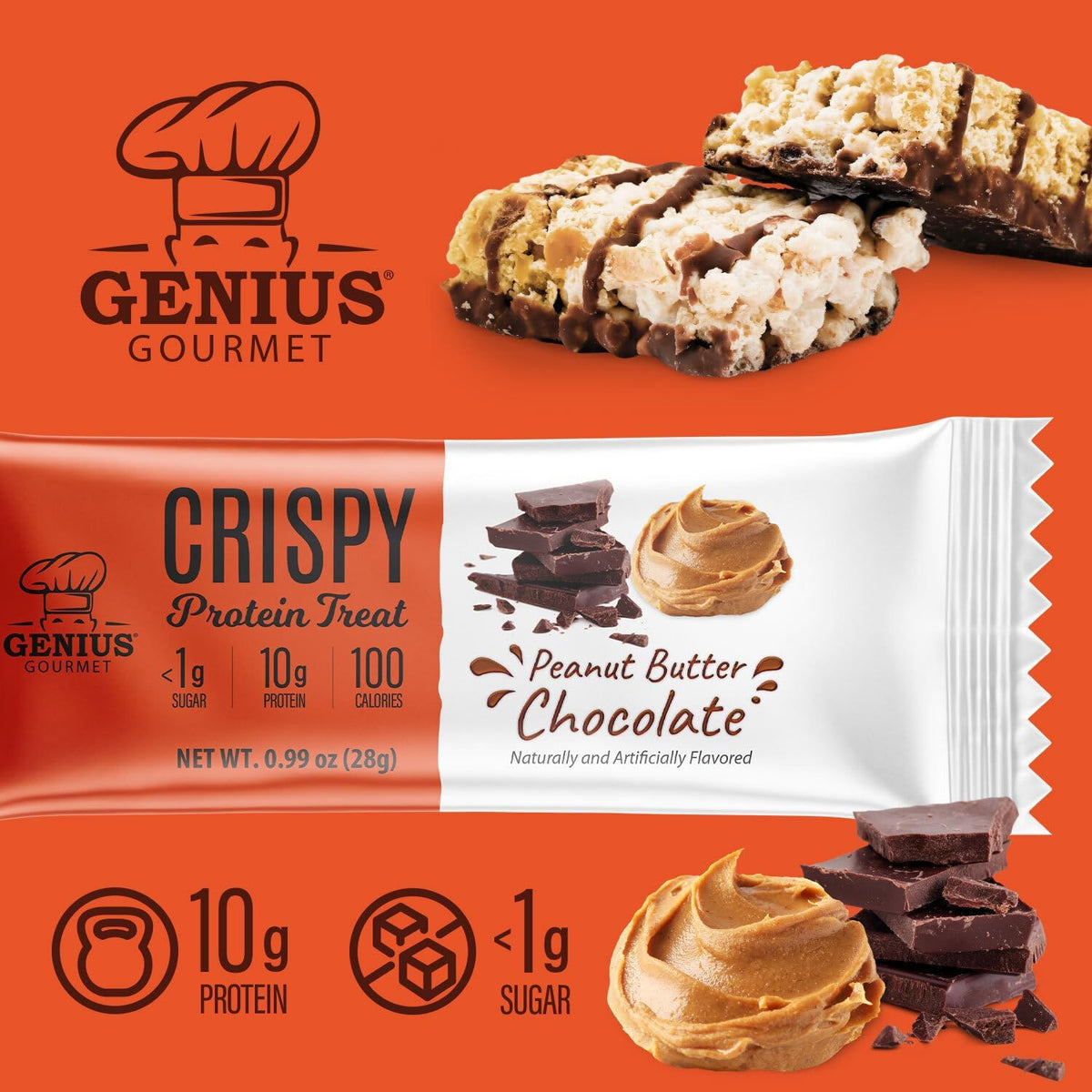 Genius Gourmet Gluten Free Crispy Protein Treat