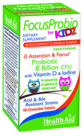 HealthAid FocusProbio Kidz Probiotic for Brain & Gut Health - 60 Tablets